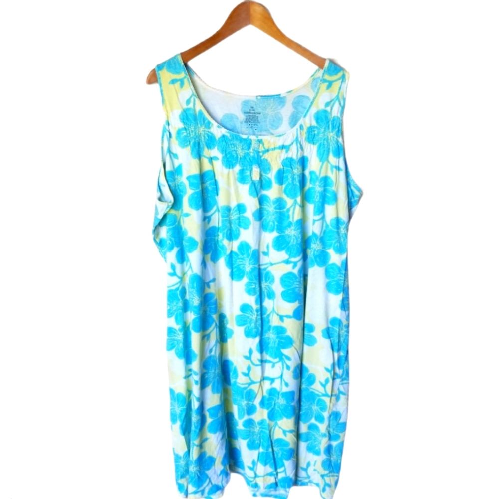 Floral Sleeveless Shift Nightdress sized 3x